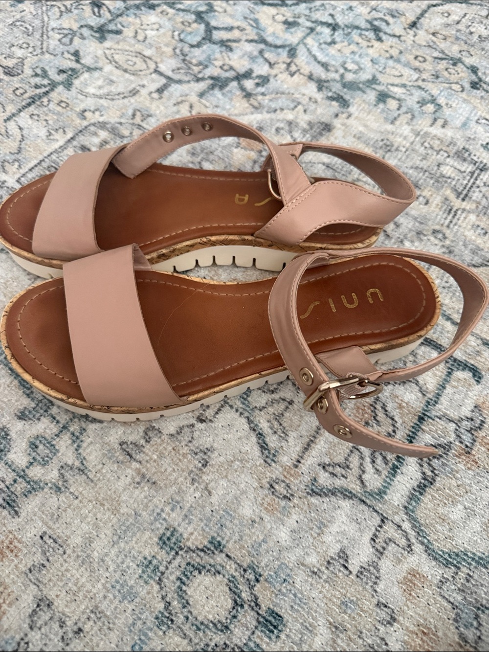 Unisa Nude Pink Platform Slingback Sandal